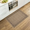 thumbnail image 2 of Scalloped Runner Rug 2'x3' for Hallway & Bathroom - Non Slip, Machine Washable Soft Carpet - Kitchen, Bedroom, Nursery Floor Mat (Coffee), 2 of 7