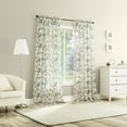 thumbnail image 4 of No. 918 Alethea Floral Print Crushed Voile Sheer Rod Pocket Curtain Panel, 51"W X 84"L, Antique, 4 of 6