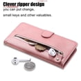 thumbnail image 4 of Wallet Case for Google Pixel 7 with Zipper Pocket & Card Slots – Stand Function Pink, 4 of 6