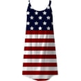 thumbnail image 3 of Independence Day for Women's American 4th of July Patriotic Stars Print Sundress for Women 2024 Summer Travel Beach Dress, 3 of 4