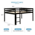 thumbnail image 7 of PAPROOS Solid Wood Twin-Size Low Loft Bed with Ladder, Espresso, 7 of 7