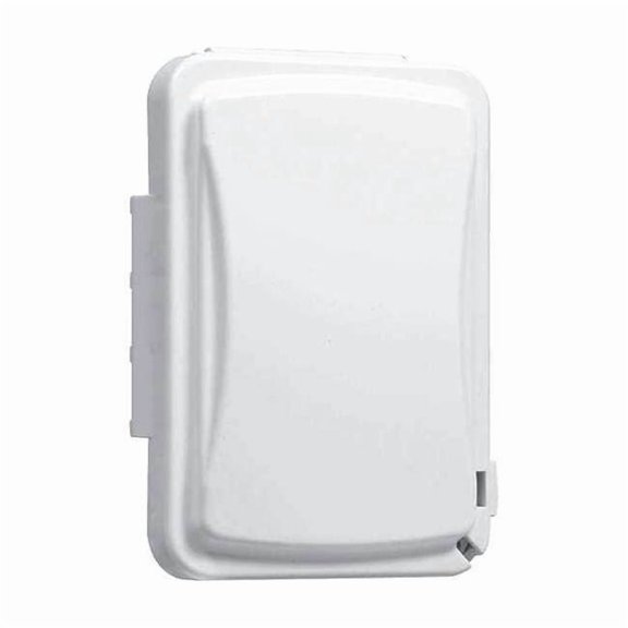 TayMac MM110W Weatherproof Single Outlet Outdoor Receptacle Cover, 5/8 Inches Deep, White