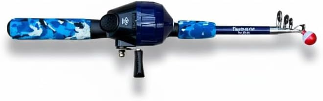 Kids First Fishing Pole and Tackle Box Kit Combo with Net Pliers Blue Black