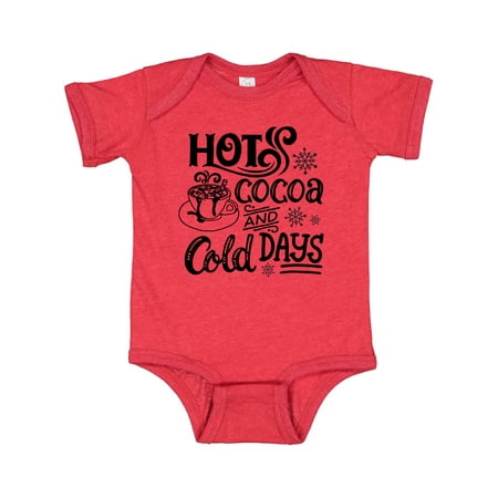 

Inktastic Christmas Hot Cocoa and Cold Days with Snowflakes Gift Baby Boy or Baby Girl Bodysuit