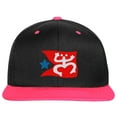 thumbnail image 1 of Embroidered Puerto Rican FLAG with Taino Frog Logo-EM-0034-Black-Pink, 1 of 2