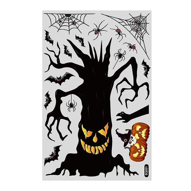 Etiqueta de la ventana Autoadhesiva Fuerte adherencia Patrón de terror extraíble Mejorar la atmósfera Pvc Calcomanía de la ventana de Halloween Etiqueta de fondo de la pared Soporte para el hogar