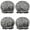 Gray Dinosaur Skeletons, variant on Shower Caps,Gray Dinosaur Skeletons Fossils Pattern Waterproof Shower Cap for Women 4 Pieces,Double Reusable Hair Cover for Shower PEVA Elastic Stretch Hem