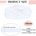 thumbnail image 2 of 30.62 Yards 0.75 Inch White Cloth Yarn Ribbon Fabric Fold Bias Binding Tape Crochet Line Handwoven Hook Wrapped Matt Satin Strip for Sewing Making Clothes Shirts Bags Hats DIY Crafts Supply, 2 of 8
