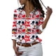 thumbnail image 1 of Disney-Camiseta de manga larga con botones para mujer, camisa informal con solapa y estampado 3D de Mickey, Minnie, Pato Donald, estilo Harajuku, y2k, novedad de 2022, 1 of 4