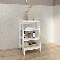 White 4 Shelf, 30" High For Bathroom & Living Room - Space Efficient Elegant Management