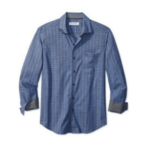 Tommy Bahama Men's Button Up Long Sleeve Shirt, Blue, M