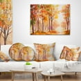 thumbnail image 4 of Designart Autumn Everywhere Forest - Landscape Printed Throw Pillow - 12x20, 4 of 5
