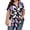 Violet Purple Flower, variant on TARAINYA Plus Size Blouses for Women Button Short Sleeve Shirts Casual V Neck Tunic Tops