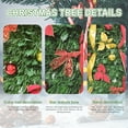 thumbnail image 6 of 6FT/7FT/7.5FT Pop-Up Christmas Tree with Ornaments & UL Lights – Pre-Decorated Collapsible Tree in Red, Green or Silver – Easy Setup 2-Part Design with Plastic Stand & Warm White LEDs, 6 of 9