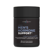 Livingood Daily Men's Hormone Support Supplement for Vitality & Balance, 14-in-1 Testosterone Booster for Men with Ashwagandha, Maca, DIM, Zinc, Saw Palmetto, Vitamin B12 & More, Vegan, 120 Capsules