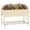 Cream White, variant on 43x18x30 inch Wooden Raised Garden Bed with 8 Pockets and Shelf, Elevated Planter Box for Herbs Vegetables and Flowers, Natural