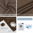 thumbnail image 4 of Dark Brown Rattan Blackout Curtains for Bedroom/Living Room, Thermal Insulated Kitchen Curtains, Vintage Abstract Wicker Texture Grommet Darkening Window Treatment Drapes 52"x72"x2, 4 of 8