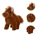 thumbnail image 6 of yotijay Horse Stuffed Toy Electric Toy Room Decoration Animated Simulation Horse Doll Stuffed Animal for Christmas Gift Girls Boys Kids Dark Brown, 6 of 9