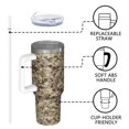 thumbnail image 3 of Camouflage 40oz Tumbler– Stainless Steel Insulated Tumbler with Handle and Straw, Large Capacity Travel Cup for Hot & Cold Drinks, 3 of 6