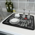 thumbnail image 6 of Dish Drying Mats for Kitchen Counter 16 x 18 Inch, Kitchen Drying Mat,Black Coffee Bar Dishes Pad Dish Drainer Rack Mats Absorbent Fast Dry Kitchen Accessories, 6 of 6