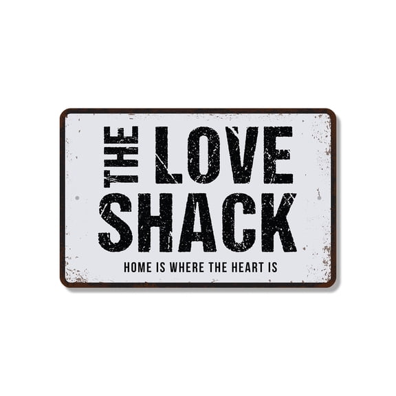 Love Shack 13 Inch x 20 Inch Novelty Plastic Sign Good Vibes Only Durable Weatherproof UV Protected Perfect for Bedrooms Cabins Game Rooms Fun Gift for Couples Newlyweds Friends Crafted