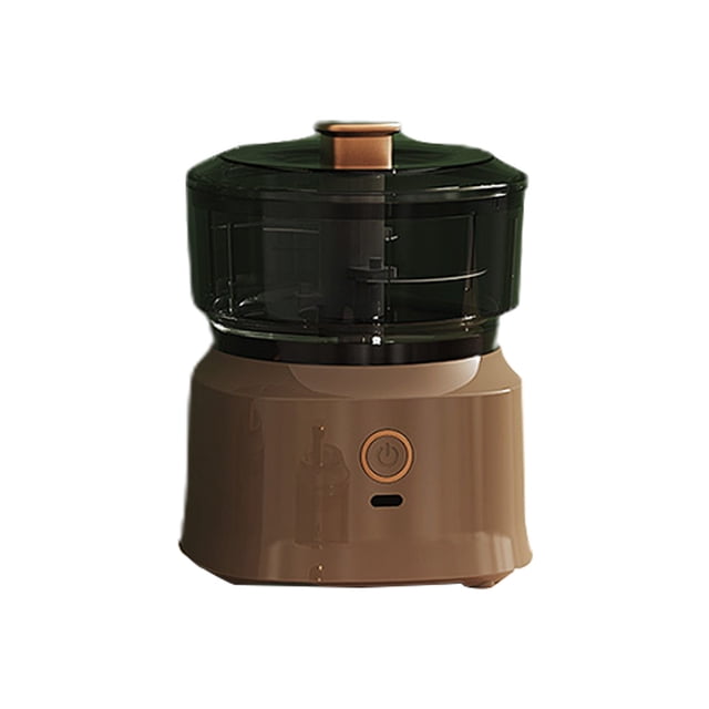 Mini Procesador de Alimentos Inalámbrico Usb Carga Ajo Picadora, 350Ml Portátil de Verduras Y Carne Picadora para Cebollas Y Especias, Verde Blanco O Café