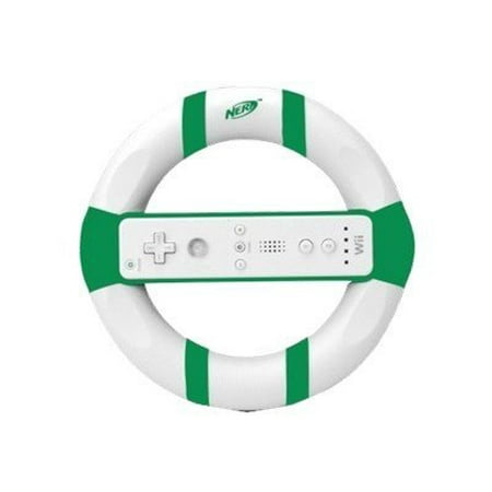 NERF Wii Wheel - Steering wheel attachment for game console - green - for NINTENDO Wii Remote, Wii Remote Plus, Wii Remote with Wii MotionPlus