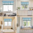 thumbnail image 5 of Curtain Valance for Windows Stripes Lines Kitchen Curtain Valances Teal Blue Green Striped Valances Window Treatments Short Curtains for Kitchen Living Room Bedroom Bathroom Home Decor 54x18 Inch, 5 of 9