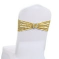 thumbnail image 2 of harmtty Chair Cover Eye-catching Elasticity Exquisite Chair Back Bowknot Sequin Bandage Wedding Party Decoration,Golden, 2 of 8