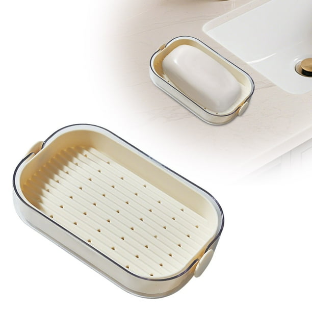 Escurridor de doble capa para el hogar, jabonera, escurridor de baño, rejilla de almacenamiento, bandeja para jabón