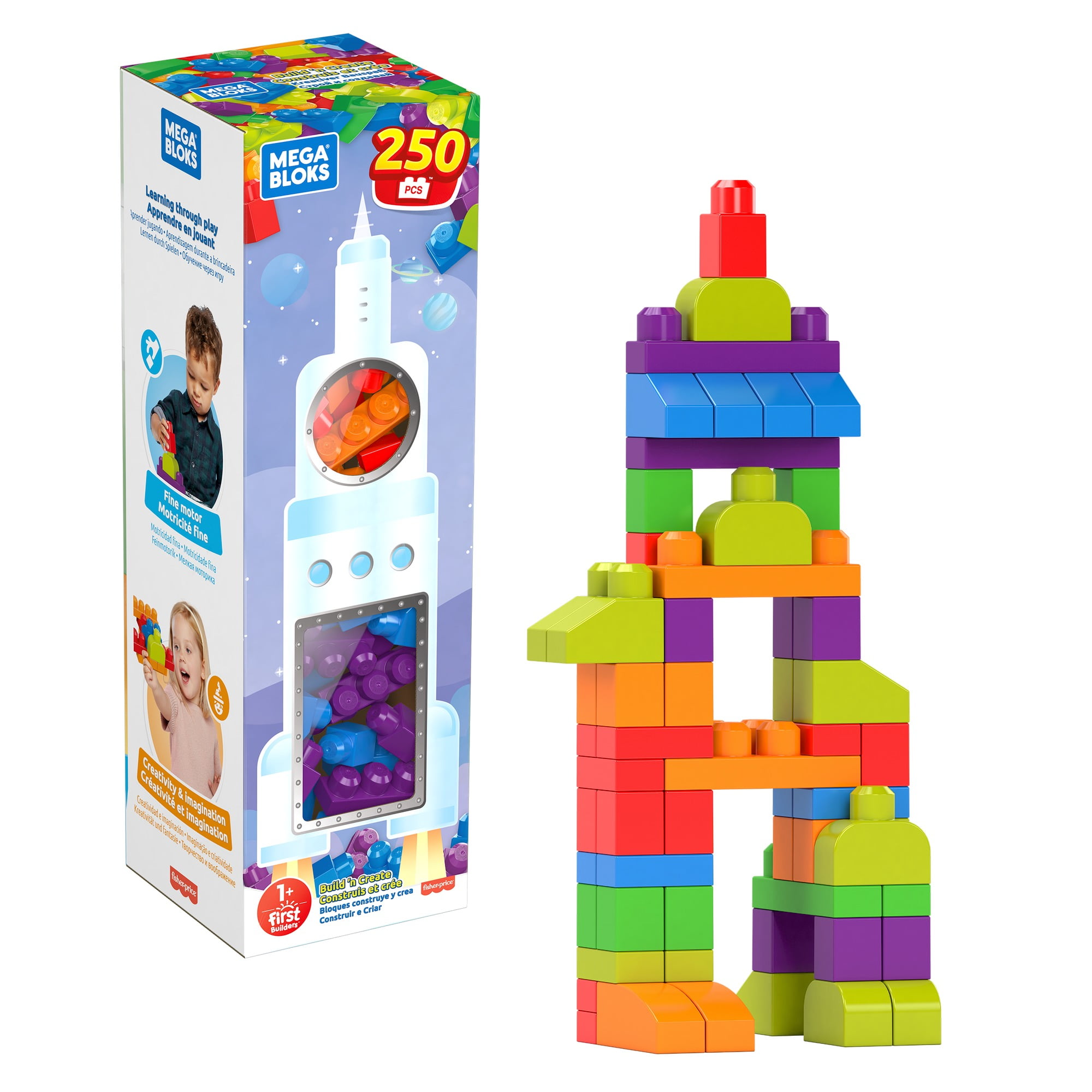 250 Piece Mega Set of Snowflake Building Blocks Kids STEM Educational Toys 