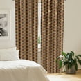 thumbnail image 2 of Ambesonne Brown Window Curtains, Classic Lozenge Pattern, Each 28" W x 95" L, Pale Brown Cinnamon, 2 of 4