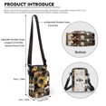 thumbnail image 6 of XYZCANDO Sunflower Leopard Women Cell Phone Wallet Travel Pouch Crossbody for Kids Girls Lightweight Cellphone Purse Shoulder Bags Small Crossbody Handbags Mini Money Bag Pouch Brown, 6 of 7