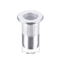 thumbnail image 3 of Unique Bargains M5 Rivet Nuts Aluminium Alloy Knurled Flat Head Threaded Insert Nut Silver 25 pcs, 3 of 5