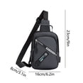 thumbnail image 4 of Tyidzon Sling Bag for Men Women, Crossbody Bag for Men Slim Chest Backpack Man Purse Small Shoulder Bag with Earphone Hole for Travel Hiking, 4 of 7