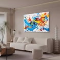 thumbnail image 3 of colorful modern abstract artwork painting Poster Decorative Painting Canvas Wall Art Living Room Posters Bedroom Painting,Frame-style,16x24inch(40x60cm), 3 of 8