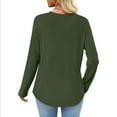 thumbnail image 3 of Women Waffle Knit Sweatshirt Casual Long Sleeve Crewneck Pullover Shirts Dressy Trendy Fall Tunic Tops with Chest Pocket, 3 of 5