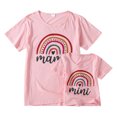 thumbnail image 3 of TAIAOJING Mommy and Me Outfits T Short Tops And Blouse Casual Kids Me Summer Clothes Shirt Outfits Sleeve Family Baby Mommy For Toddler Rainbow Tee Girls Girls Tops 3-4 Years, 3 of 9