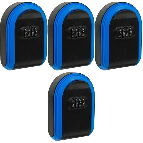 HOMEMAXS 4pcs Key Lock Box Wall Mount Spare Key Lock Box Outdoor Key Lock Box with Code