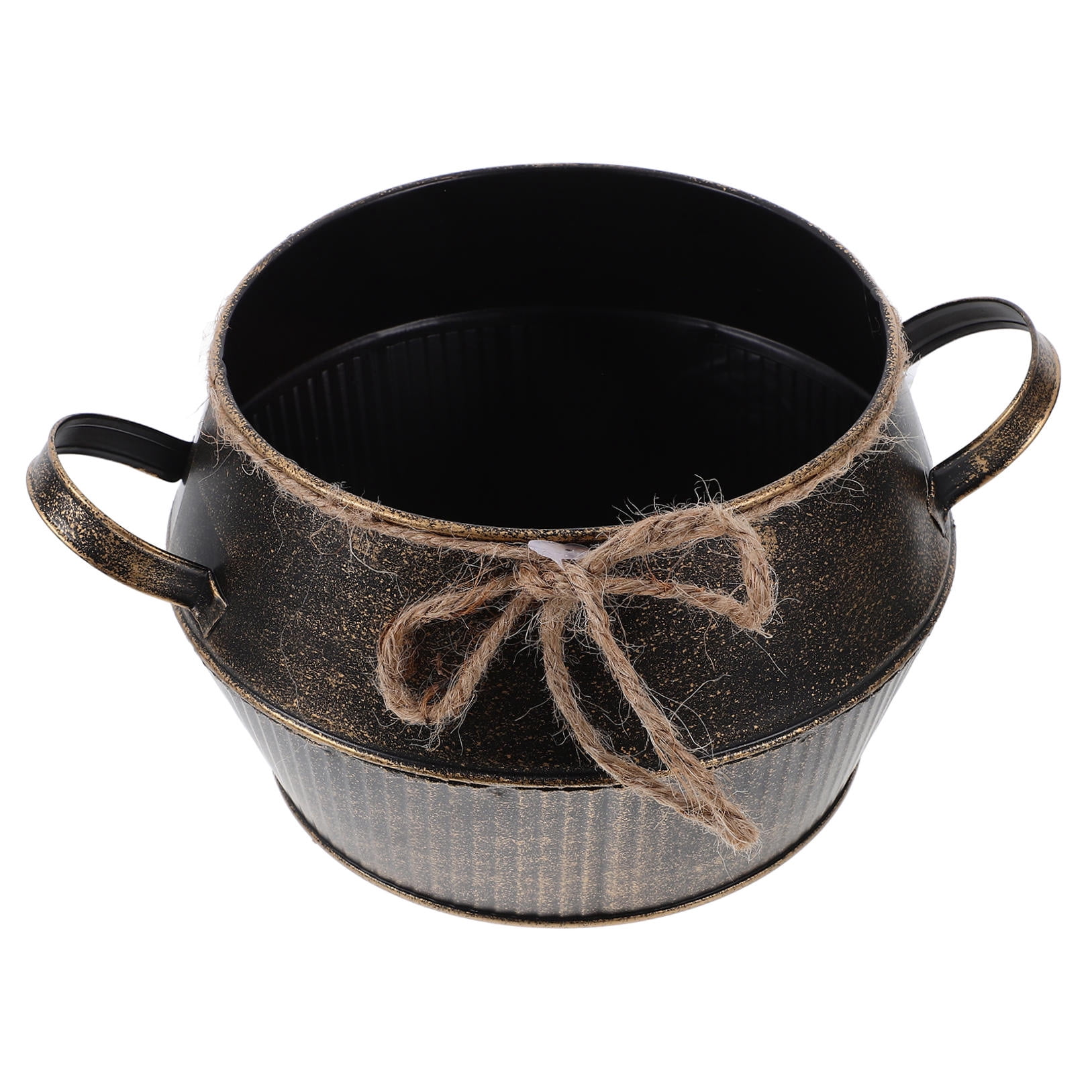 FRCOLOR  Rustic Bucket Small Galvanized Garden Gardening Pots
