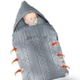 thumbnail image 2 of Saco de dormir de punto para bebé, manta envolvente para cochecito, saco de bebé con forro polar en el interior, saco cálido, saco de punto para bebés recién nacidos Adepaton LN-2019-3, 2 of 5