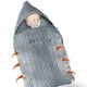 thumbnail image 2 of Saco de dormir de punto para bebé Manta envolvente para cochecito Saco de bebé con forro polar en el interior, Saco cálido Saco de punto para bebés recién nacidos Gray-x Jormftte LN-2019-3, 2 of 5