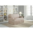 Serta Relaxed Fit Twill Furniture Slipcover, Loveseat 1Piece T Cushion