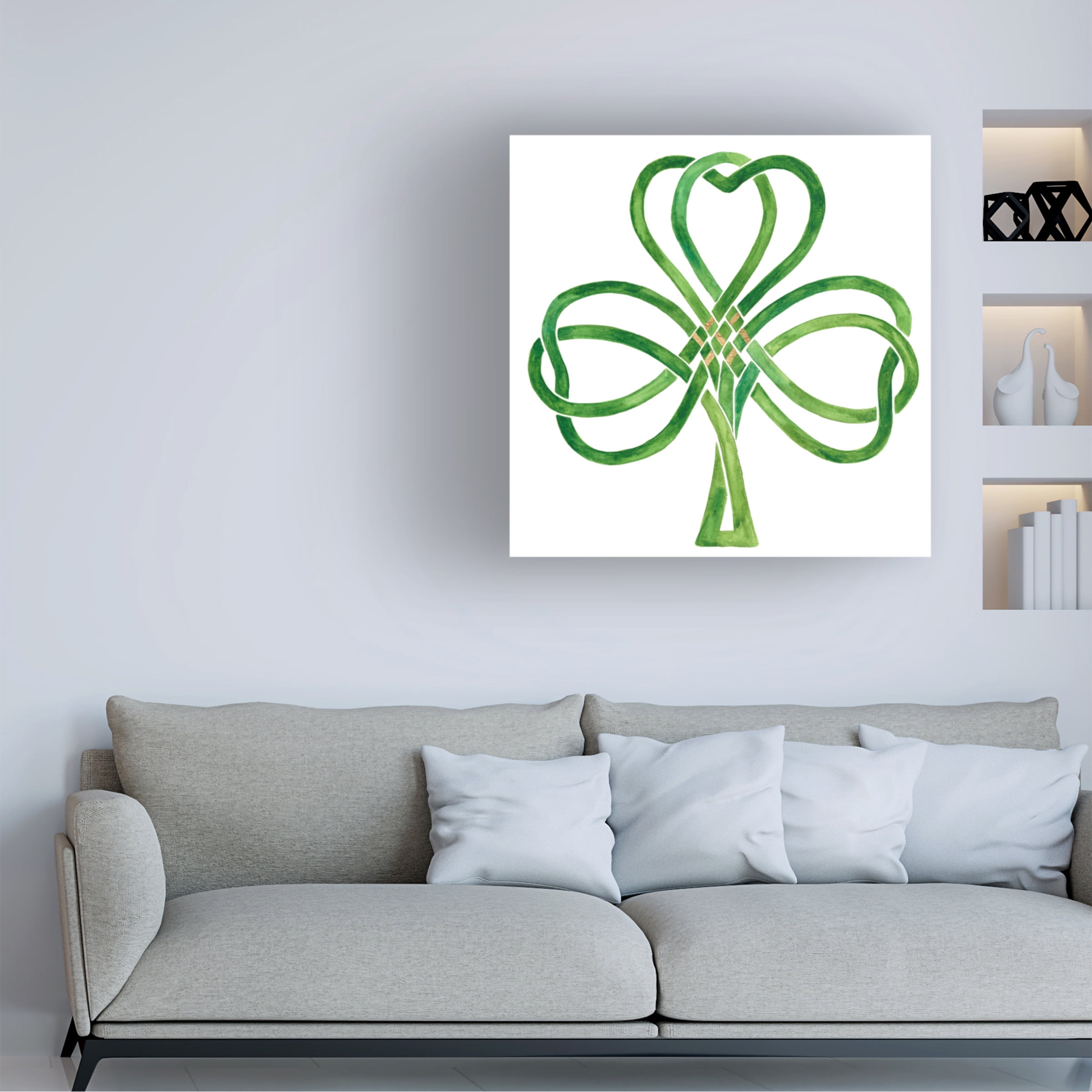 Victoria Borges 'Gilded Shamrock IV' Canvas Art