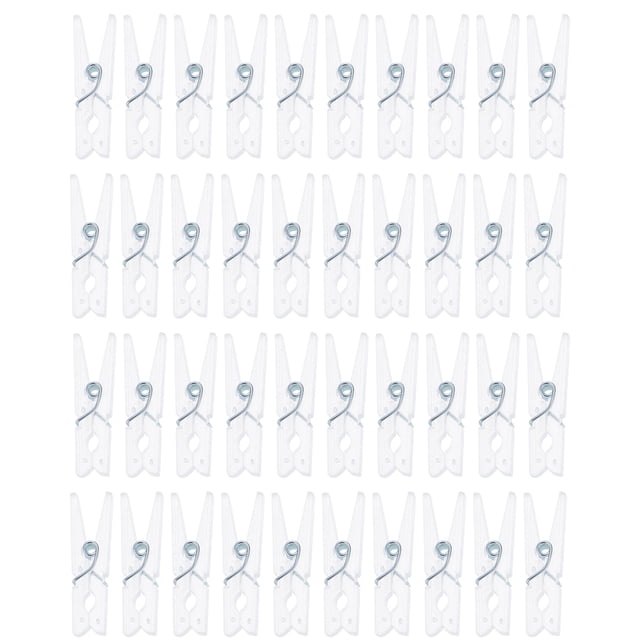 100 Pcs Pinces à Photo Transparentes Pinces à Suspendre Mini Pinces à Linge Bricolage