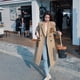 thumbnail image 2 of Sonducket Abrigo de viento para mujer, abrigo de manga larga con botones hacia abajo, ropa de moda para adultos, ropa de otoño y primavera, chaqueta Abrigos y chamarras Caqui L Sonducket AP013528-03, 2 of 6