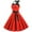 Red, variant on Ichuanyi Woman Dress Fashion Womens A Line Flare Vintage Dress Halter BowKnot Prom Swing Short Sleeve Polka Dot Printing Party Dress