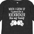 thumbnail image 4 of Inktastic Kickboxing Future Kickboxer Like Daddy Boys or Girls Long Sleeve Toddler T-Shirt, 4 of 5