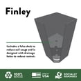thumbnail image 3 of Bloem Finley 25" Tall Square Black Plastic Resin Planter with Drainage Holes for Indoor and Outdoor Gardening, 3 of 6