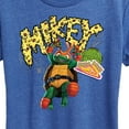 thumbnail image 3 of Teenage Mutant Ninja Turtles: Mutant Mayhem - Michelangelo AKA Mikey - Pizza Rules - Plus Size - Women's Short Sleeve Graphic T-Shirt, 3 of 5